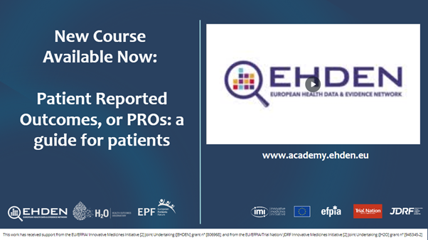 EHDEN Academy Courses for Non-Experts Extended to 4th Module on Patient Reported Outcomes